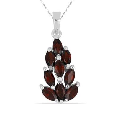 BUY STERLING SILVER NATURAL MULTI TOURMULINE STONE LEAF PENDANT
